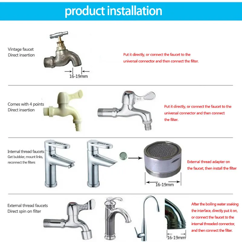 Purifier Filter Eco-friendly Faucet Water Purifier Water Cleaner Faucet Tap Kitchen Gadgets Home Cleaning Tools