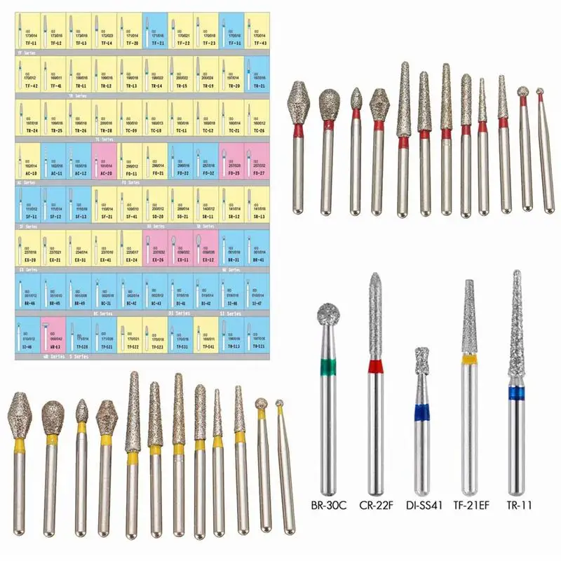Для стоматологической клиники продукт FG 1,6 мм Алмазные Боры для наконечник для высокоскоростной бормашины 100 шт