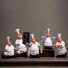Ретро Статуя повара, кухонный шеф-повар, функциональная скульптура из смолы, искусство и ремесло, Ресторан, Бар, кафе, домашний декор, магазины, подарки, L3236