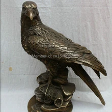 2" Китайский Бронзовый Медный Tercel Fly Bird Eagle Hawk Статуя На Каменные Скульптуры