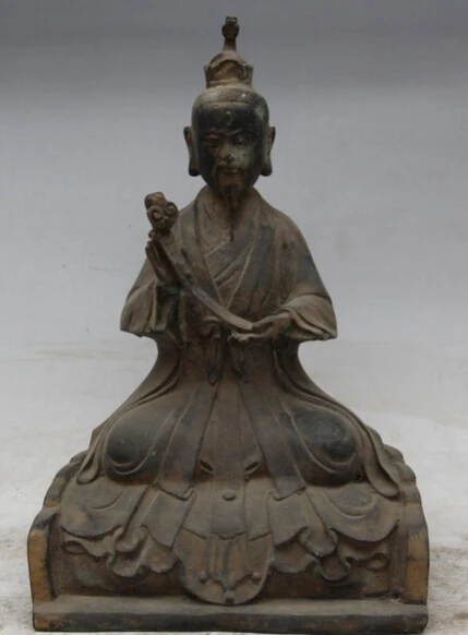 

JP S0524 Old Chinese Taoism Bronze Northern Wei Taoist Tai Shang Lao Jun immortal Statue B0403