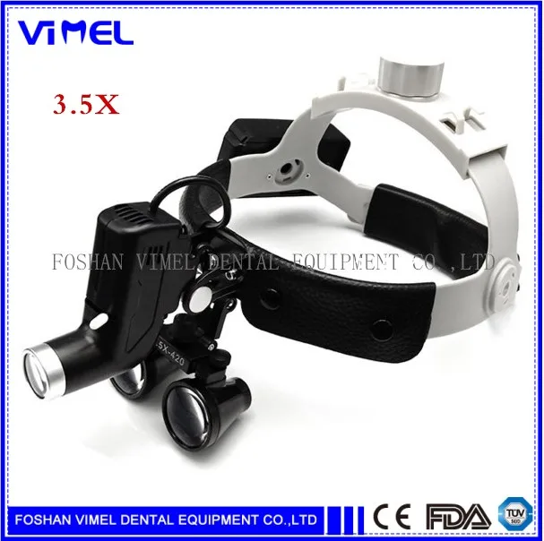 Dental Loupes with Head Light Lamp Head wear surgical loupes with high