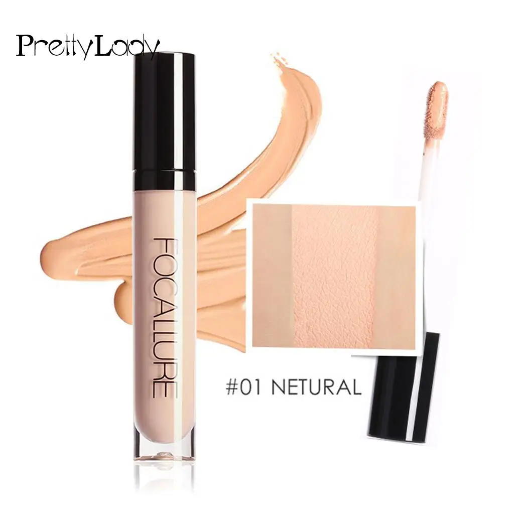 

FOCALLURE Highlighter Face Cream 7Colors Full Coverage Makeup Concealer Liquid Convenient Eye Concealer Cream 2