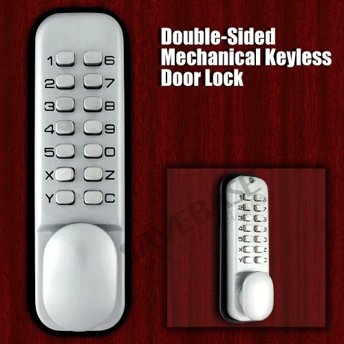

HOMSECUR RU Local Warehouse Double-sided Password Door Lock With Two Password Keypads High-Quality
