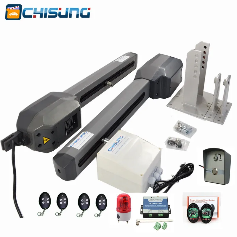 

Chisung Gate opener AC220V Dual Arm Swing Gate Opener Kit Supplier with whole accessories