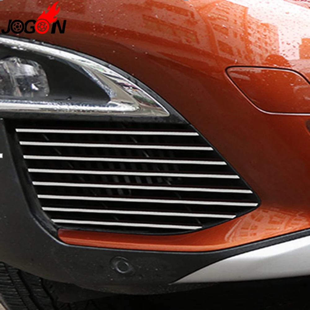 Для peugeot 3008 II второго поколения автомобиля передняя противотуманная фара отделка боковая крышка лампы наклейка глянцевый серебряный аксессуары 16 шт