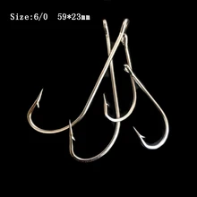 CN04 6/0 80 шт./лот из нержавеющей стали О 'Шонесси крючки морская большая игра J Тип рыболовные крючки
