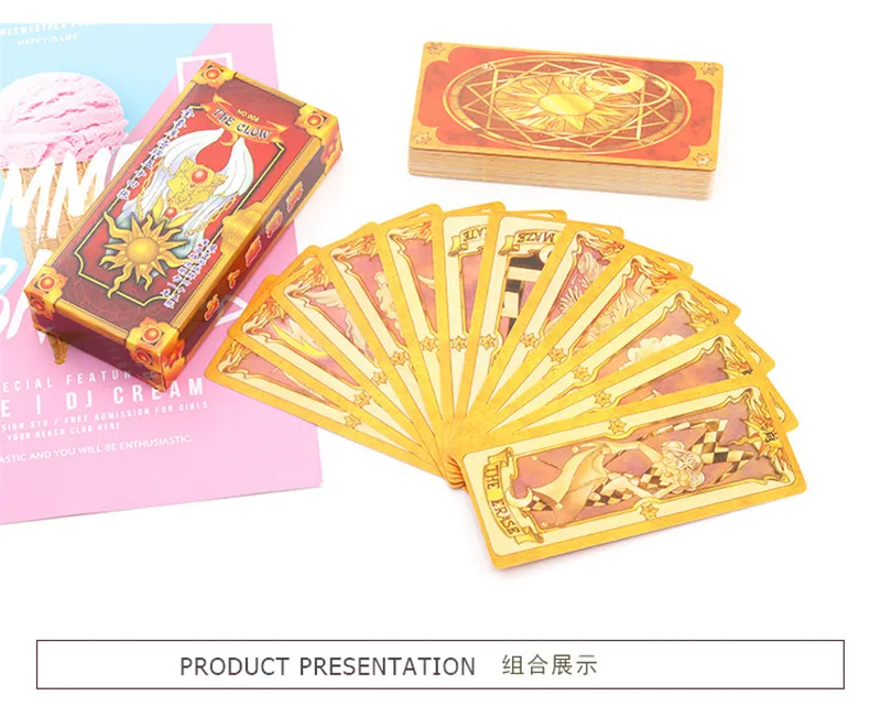 Два размера аниме Cardcaptor Sakura Clow Card косплей реквизит KINOMOTO SAKURA Card Captor карты с Сакурой Таро 55 шт. 2 цвета