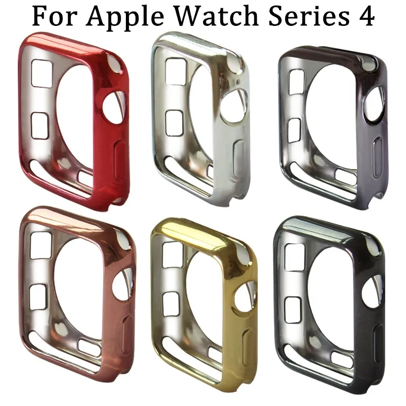

For Apple Watch Series 4 40mm 44mm TPU Scratch-resistant Soft Case Lightweight Protective Bumper Cover Watch Band Accessories