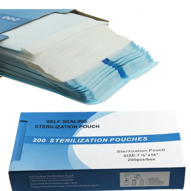 

200pcs/box Disposable Sterilization Bags 260*90MM Medical Sterilized Pouch Bag Large Size Tattoo Accessories For Tattoo Supplies