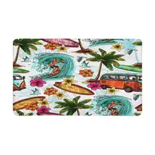 Серфер и тропический пляжный комнатный половик входной ковер коврики для обуви Скребок дверной коврик нескользящий домашний декор