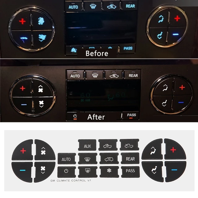 Ac Dash On Sticker Repair For Gmc Vehicles Tahoe Suburban Ac Dash On Sticker Repair For Gmc Vehicles Tahoe Suburban Avalanche Silverado Yukon