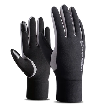 

Outdoor Thickened Ski Gloves Full-fingered Touch Screen Waterproof Warmer Fleece-lined Gloves for Riding Snowboard Flexible