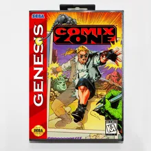 Comix Zone 16 bit MD card with Retail box for Sega MegaDrive Video Game console system