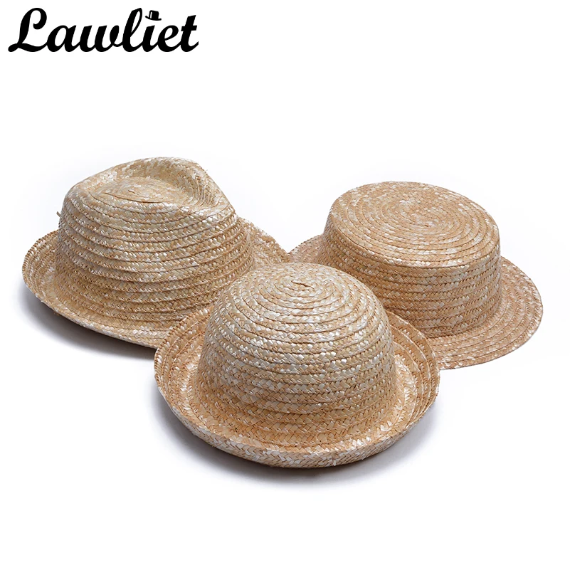

1pcs DIY Craft Straw Hats Base Women Man Flat Top Wide Brim Straw Hats Fascinator Party Sun Beach Hats For HandMade Craft T249