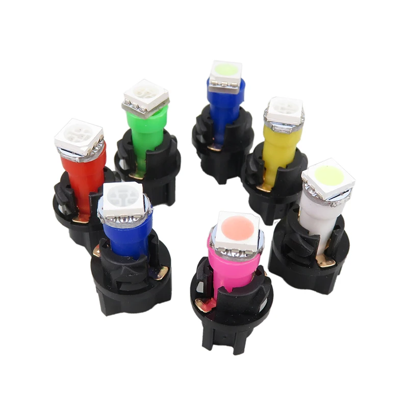 10pcs T5 LED 5050 Car Dashboard Instrument Panel Gauge Led Indicator Light Lamp Bulb with Twist