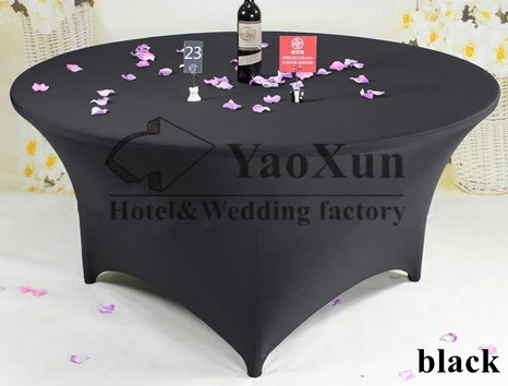 

Lycra Spandex Table Cover Round Table Cloth Black Color