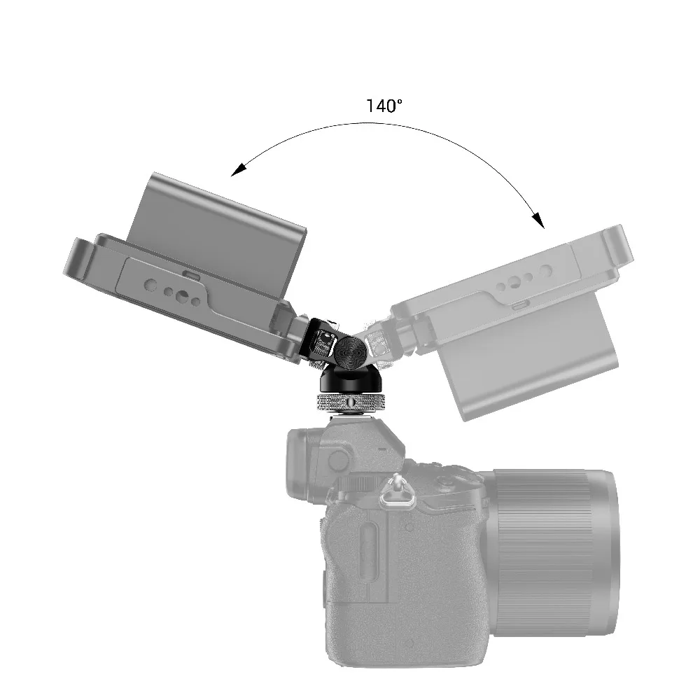 SMALLRIG Soporte de Monitor Giratorio e Inclinable con Adaptador de Cold Shoe BSE2346