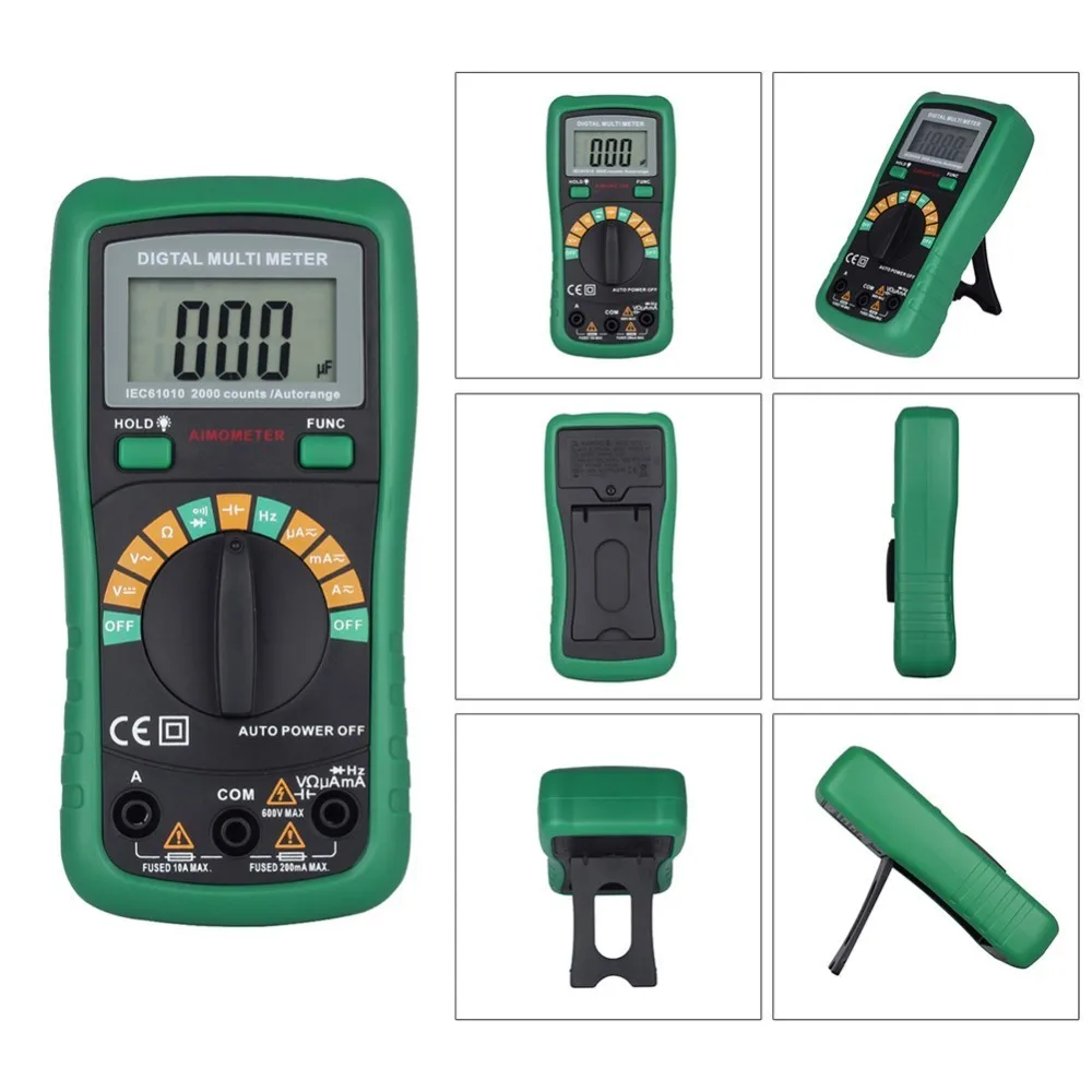 

Auto Range Digital Multimeter Pro Multimeter With 2000uF Capacitance 200kHz Frequncy Measurement Tools