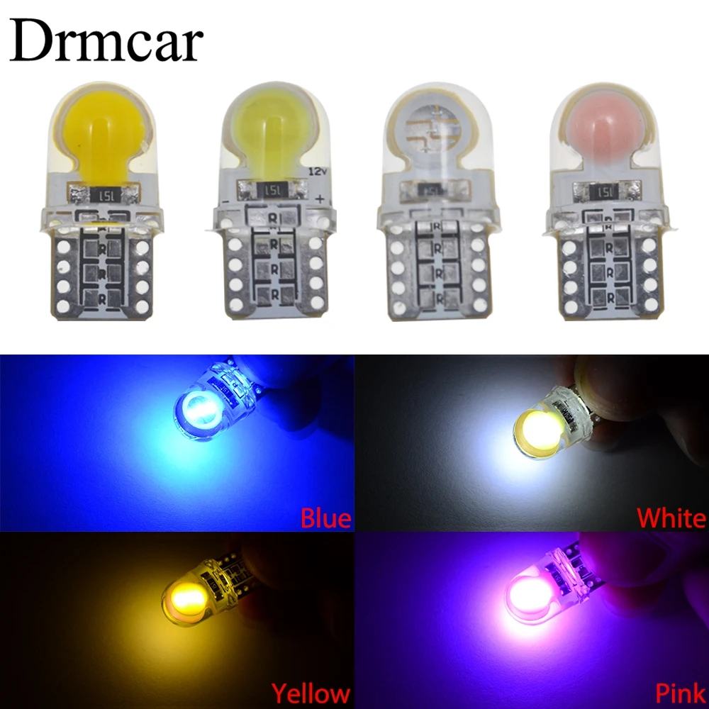 

10X Auto T10Led 194 W5W LED 168 COB Silica Car Light Bar Turn Signal License Plate Light Trunk Lamp Dome Light Reading Lights