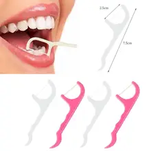 100 шт Пластиковый стоматологический Стик для зубной нити нейлоновая проволока Портативный уход за зубами очиститель для чистки зубов набор инструментов для гигиены полости рта