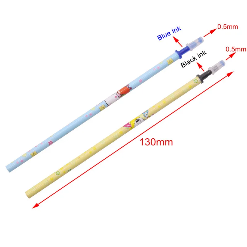 50 шт Заправка для гелевой ручки наконечник 0,5 мм синий и черный дополнительно чернила можно стереть студенческий канцелярский магазин