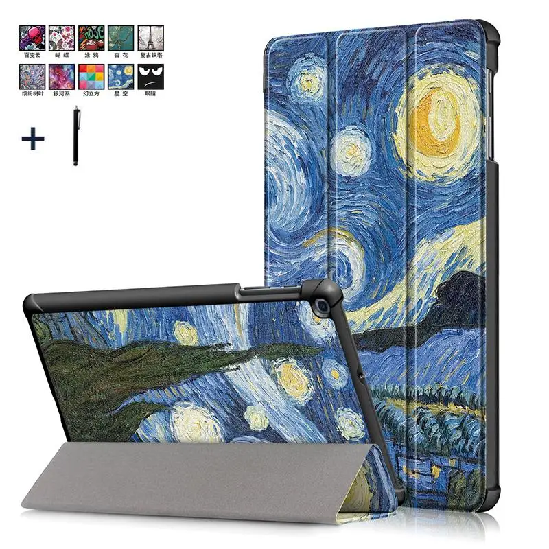 Чехол-книжка для Samsung Galaxy Tab A 10 1 дюйма 2019 с принтом в виде магнита из искусственной