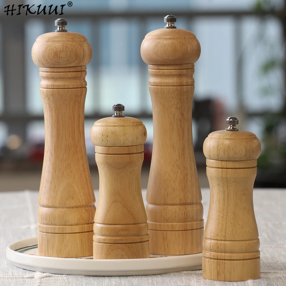 

Kitchen Grinder for Salt Pepper Wooden Mill Grinder Peper Spice Seasoning Mill Grinder Hand Kitchen BBQ Tools