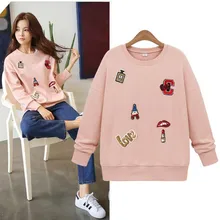 Adogirl Sudaderas Mujer 2016 Korean Harajuku font b Hoodies b font Long Sleeve Pink font b