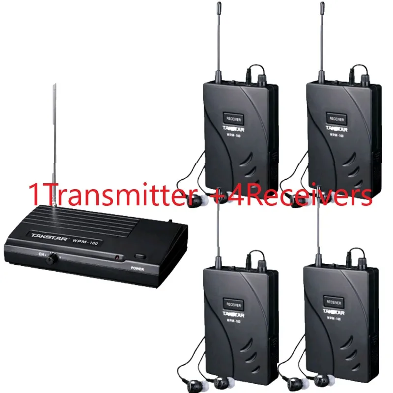 Новая версия Takstar WPM 100 UHF сценическая Беспроводная система монитора wpm100 наушники