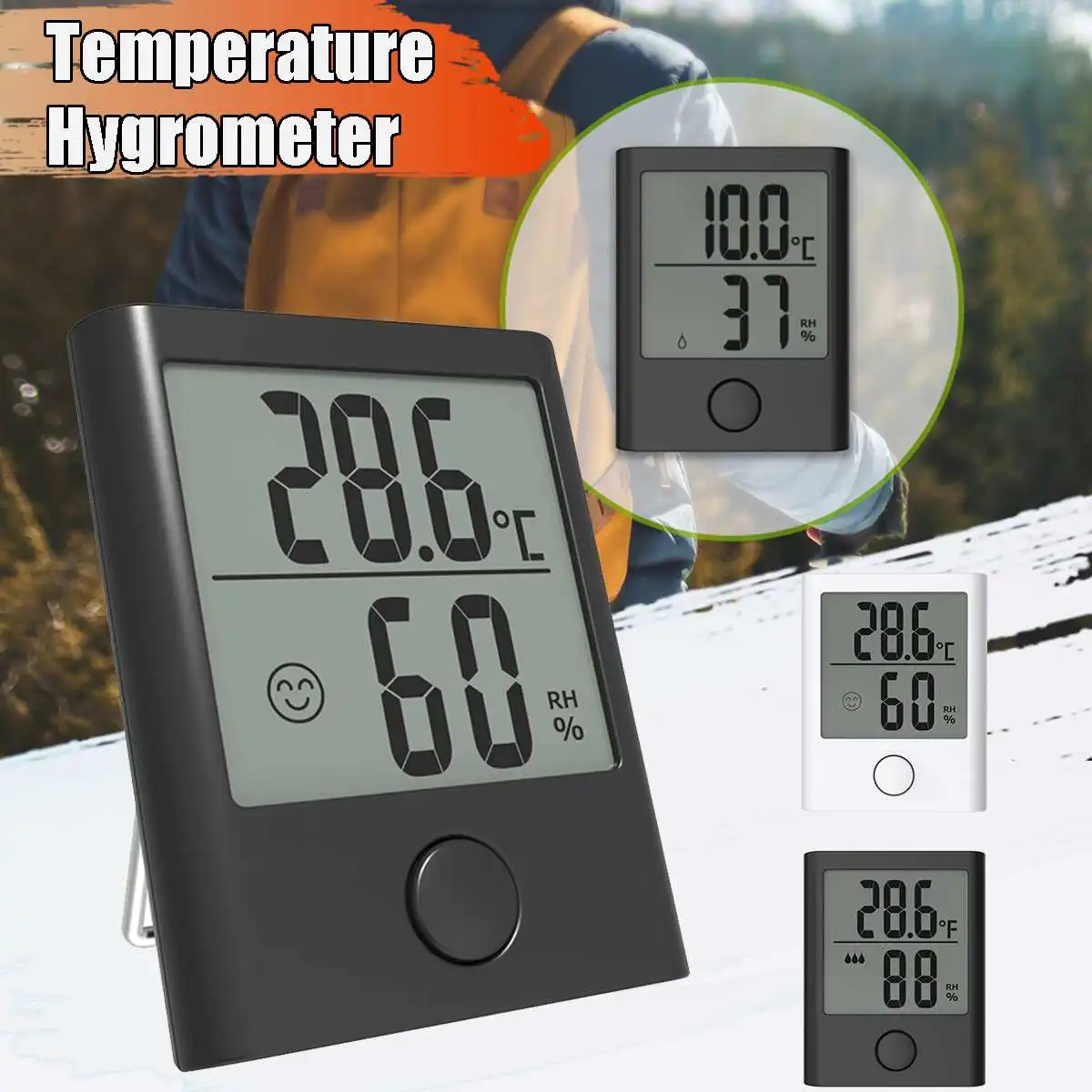Мини ЖК-Электронный Цифровой температурный измеритель влажности измерительный прибор Цифровой Термометр комнатный измеритель влажности