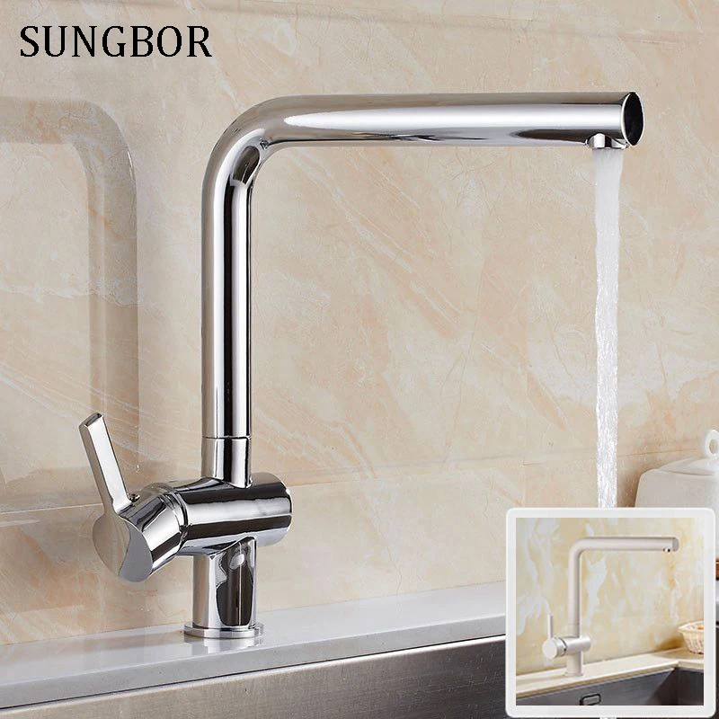 Brass Sink Kitchen Faucet 360 Direction Rotating Kitchen Faucet Cold