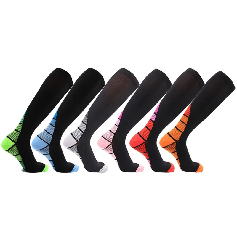 Long Tube Compression Socks Women Men Knee High Nylon Anti Slip Sweat
