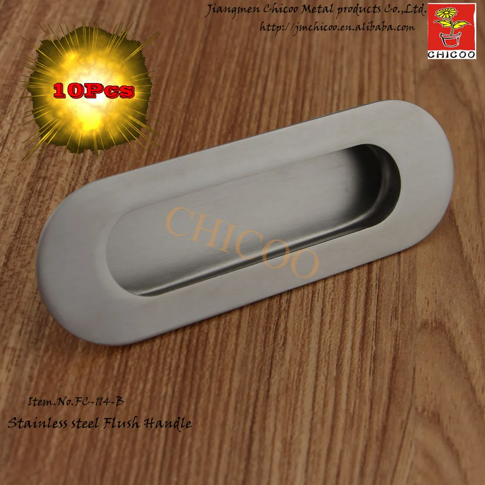 Us 73 99 10pcs Oval Flush Recessed Pull Door Handle Stainless Steel 304 Furniture Conceal Handle Hide Cabinet Kitchen Knob Flush Handle In Cabinet