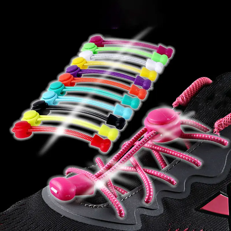 1 пара шнурков для обуви без завязок эластичные шнурки система блокировки шнурков спортивные шнурки беговые кроссовки
