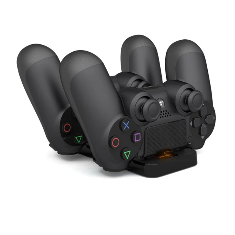 Двойной USB зарядное устройство док-станция Подставка для Sony Playstation 4/Slim/Pro PS4