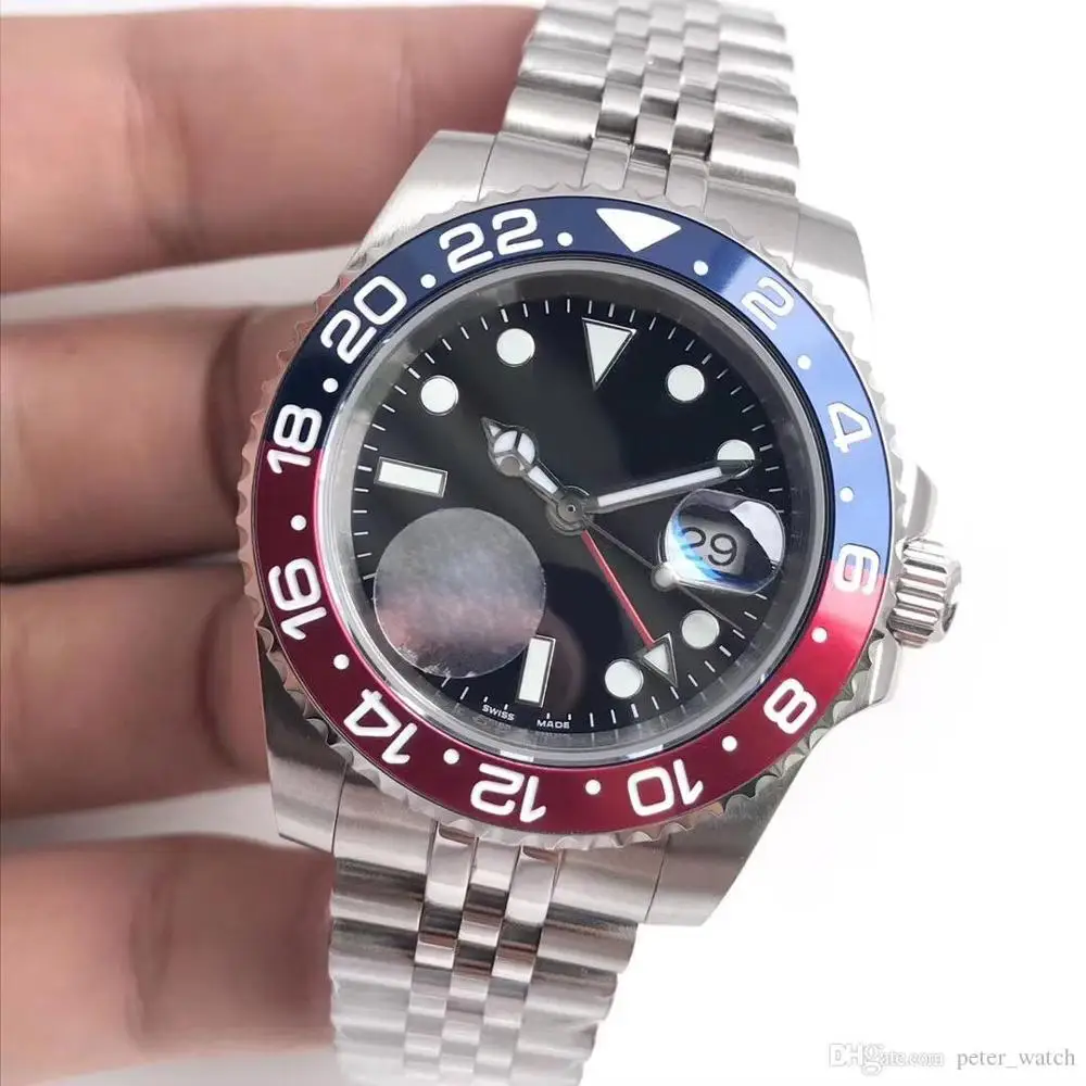 

2018 new GMTII 126710BLRO-0001 high quality luxury men's watch 2813 automatic movement ceramic bezel original strap wristwatch
