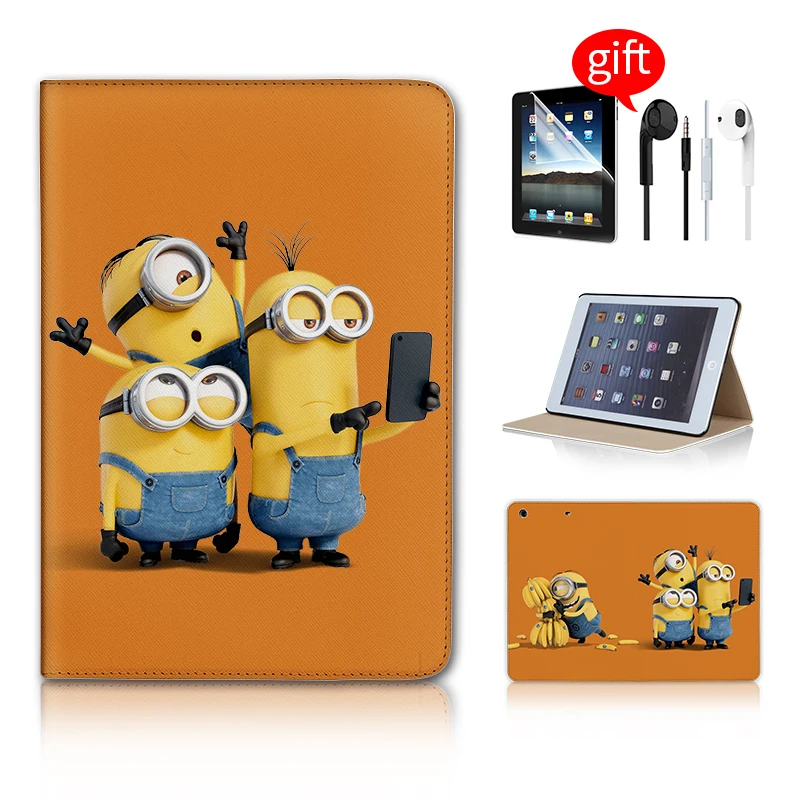 

Minion Taking Photo Magnetic Leather Case For ipad Mini Case Luxury Stand Smart Back Cover For Apple ipad Mini2 Mini 1 Case