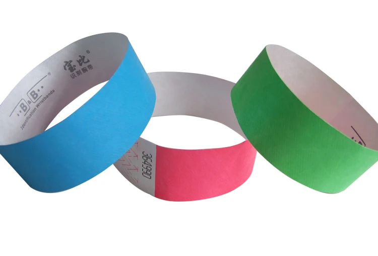 

20pcs Disposable paper identification bracelet Tyvek Bracelet Du Bangzhi wrist band disposable Wristband