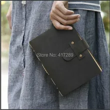 Винтажная ручная работа натуральная кожаная записная книжка-календарь ретро кожаный блокнот креативные канцелярские подарки школьные принадлежности блокнот s