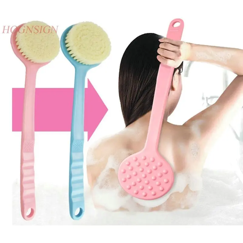 Body Massager Soft Hair Bath Brush Long Handle Back Sponge Bathing Adult Shower Ball Cleansing Artifact Stress Relax exfoliator body scrubber shower sponge ball body scrubdaddy sponge whole body exfoliation massage brush body cleansing pad