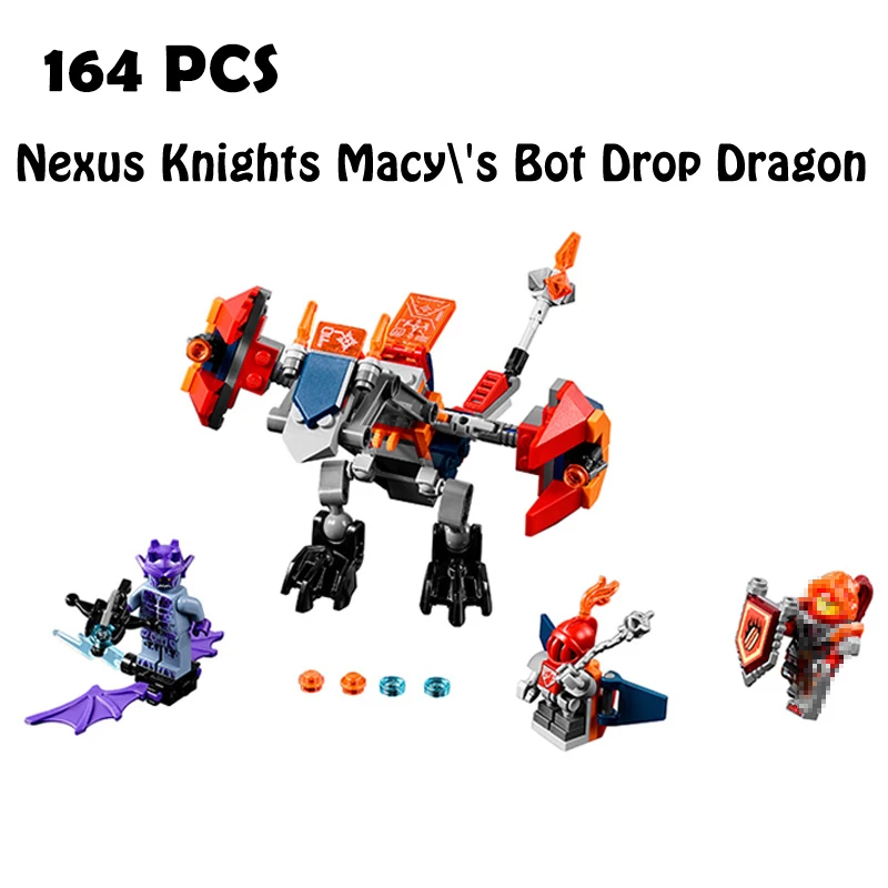 Совместимость 70361 моделей Строительная игрушка 164 10701 шт. Nexus Knights Macy's Bot Drop Dragon строительные блоки игрушки и хобби