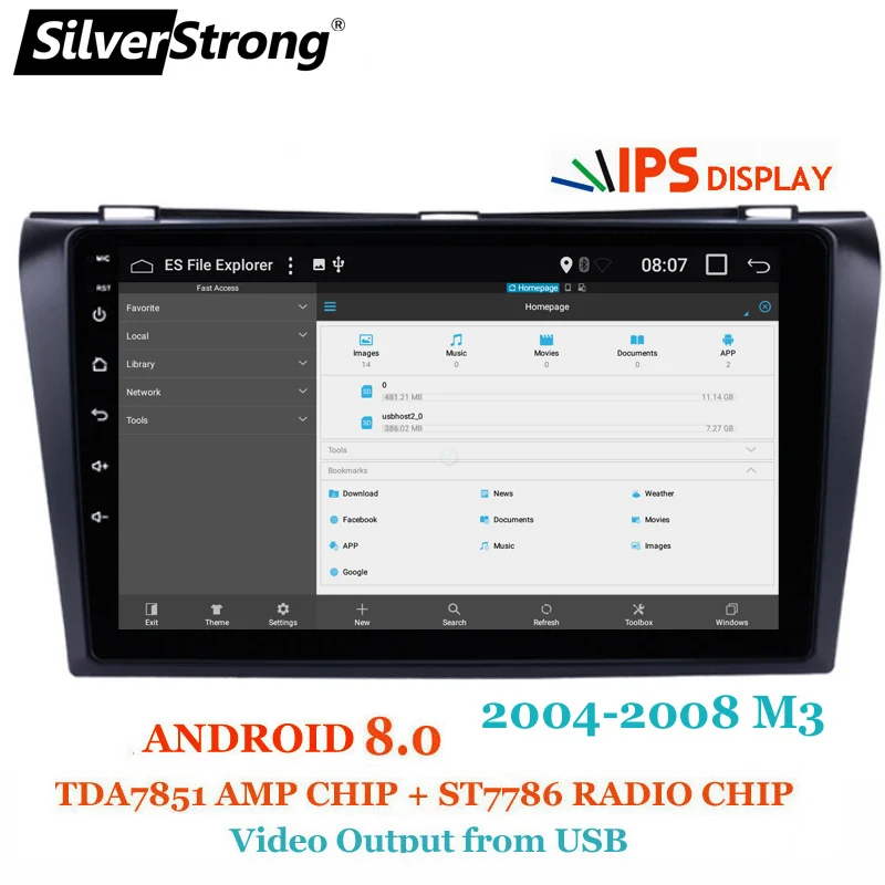 Top SilverStrong Android8.0 9inch Car DVD for Mazda 3 Axela ips Radio Car Android 8.0 with Navigation Stereo Audio(no DVD) 1