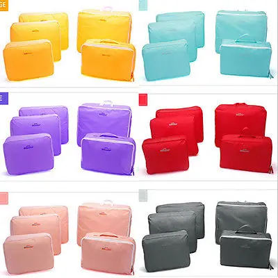 

Waterproof 5 In1 Clothes Storage Bags Packing Cube Travel Luggage Organizer