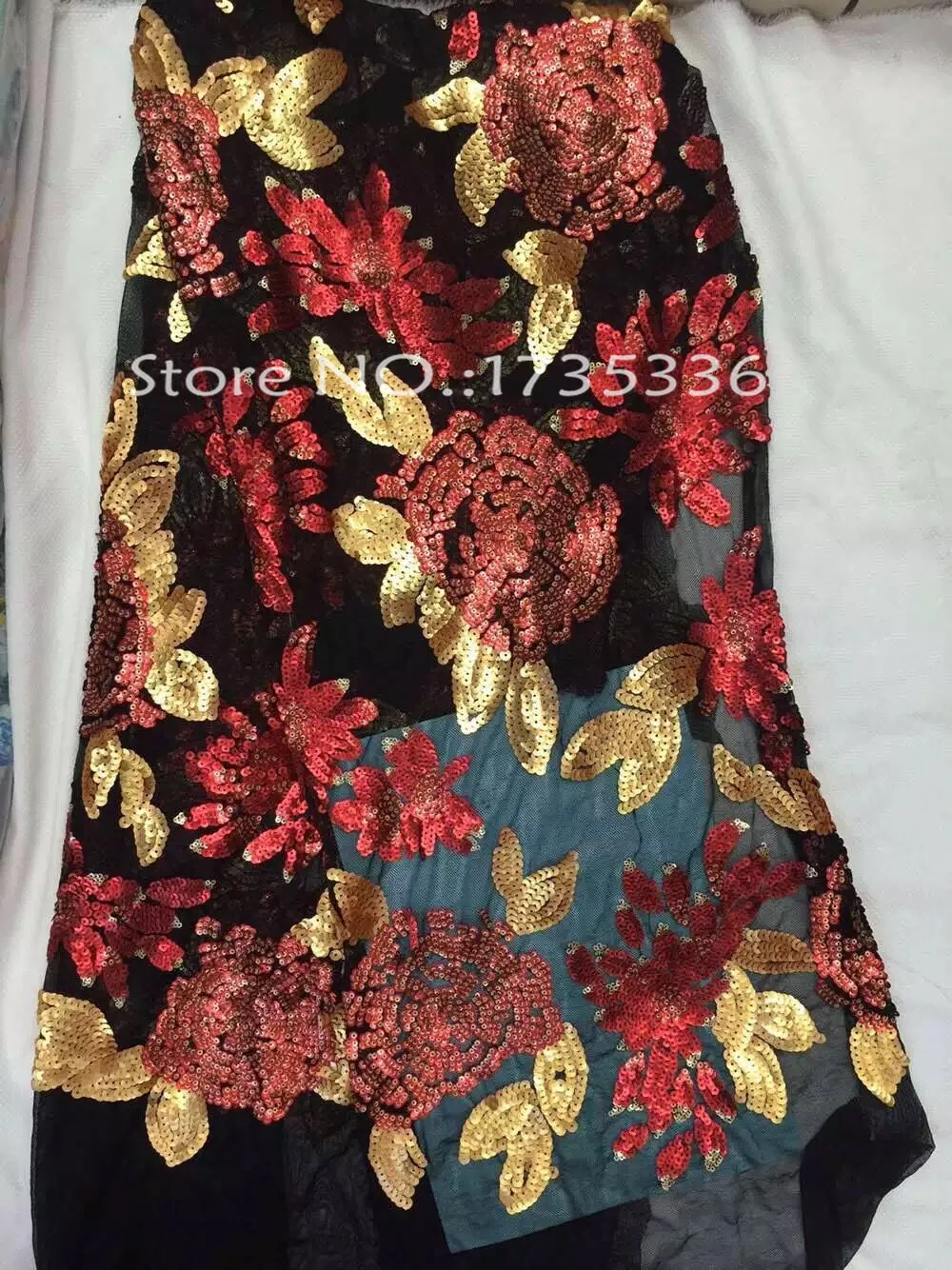 

High class French lace fabric for wedding gold good looking African net lace fabric with sequins