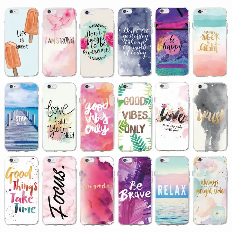 Положительный хороший Vibe Only Love Happy Trust Quote мягкий чехол для телефона iPhone 12 Mini 11 Pro XR