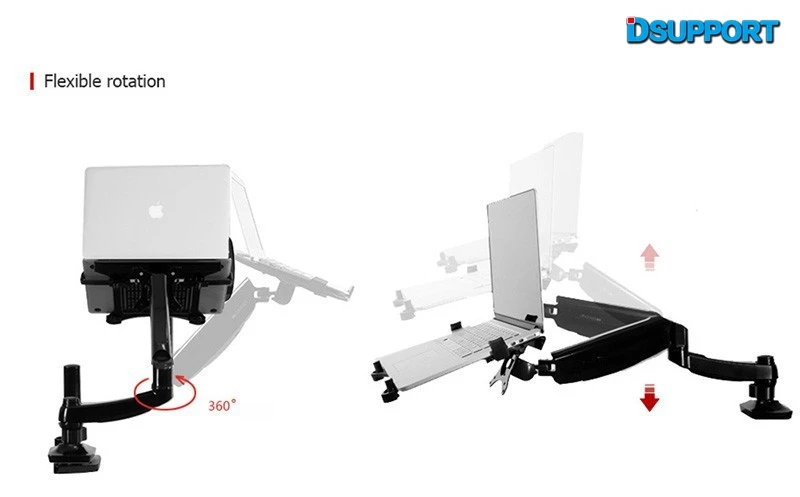 Loctek D5F Desktop Full Motion Gas Spring Dual use