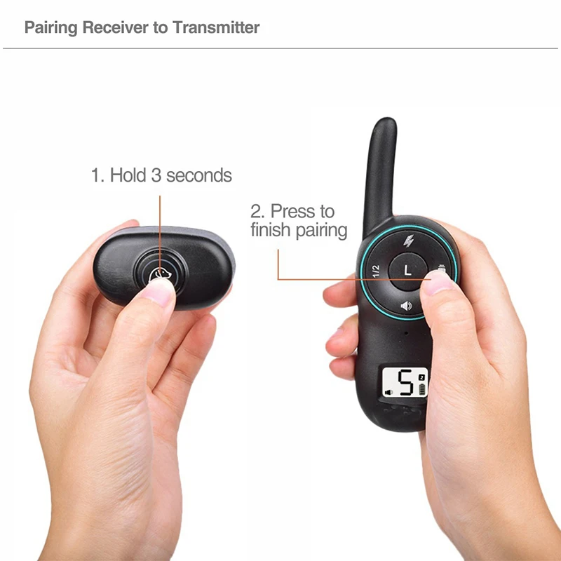 New Electric Dog Training Collars IP67 Waterproof Rechargeable Dog Collar With 400m Remote Control Receiver Pet Training Collars9
