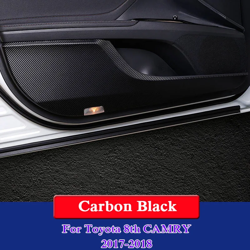 QCBXYYXH для Toyota 8th Camry автомобильный Стайлинг протектор боковой кромки защитная накладка защита от ударов двери коврики крышка - Название цвета: Серый