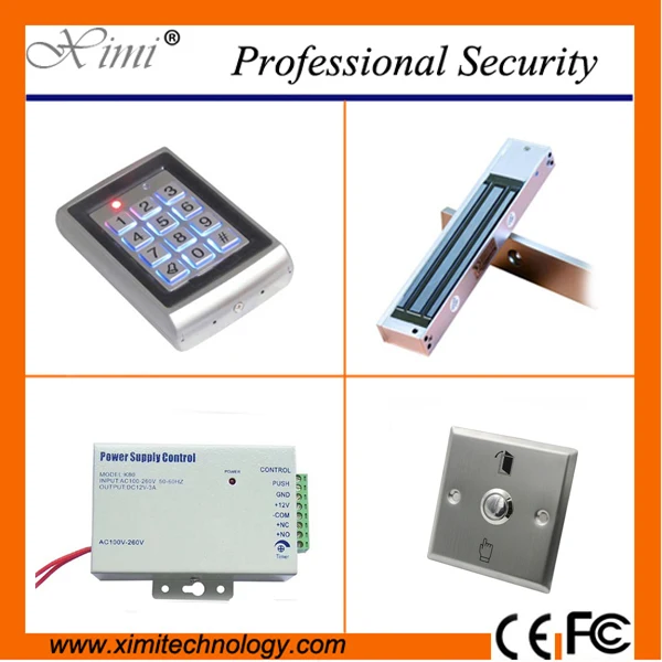 

Metal face waterproof 125khz RFID card access control standalone 500 figerprint user keyboard access control